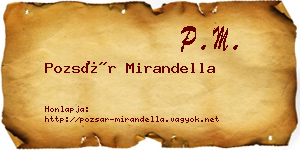 Pozsár Mirandella névjegykártya